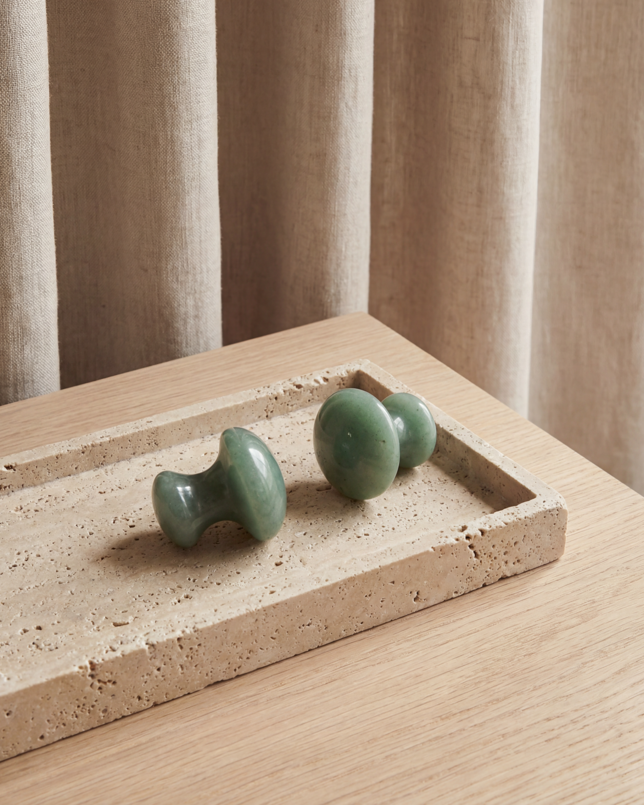 Mushroom Gua Sha - Green Aventurine