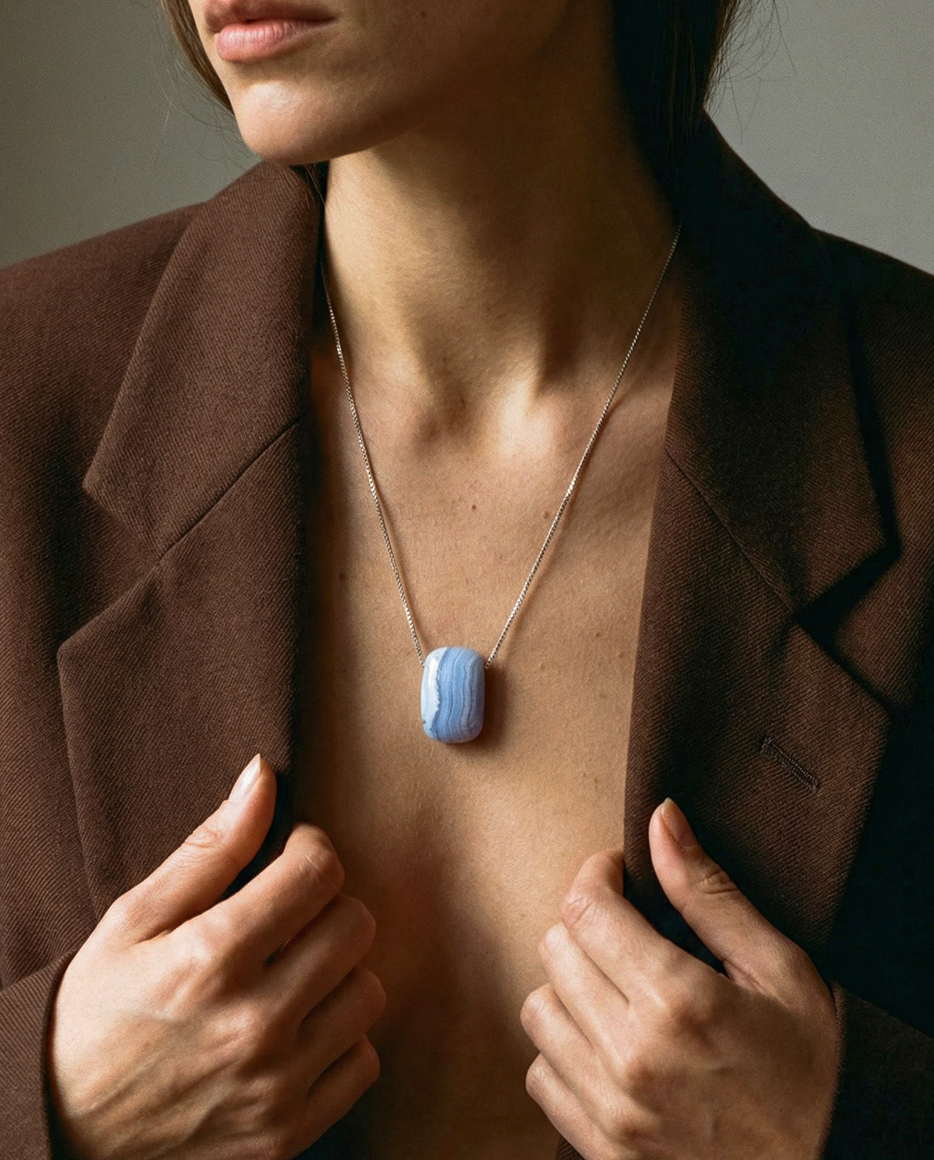 Blue Lace Agate Necklace - Image 3