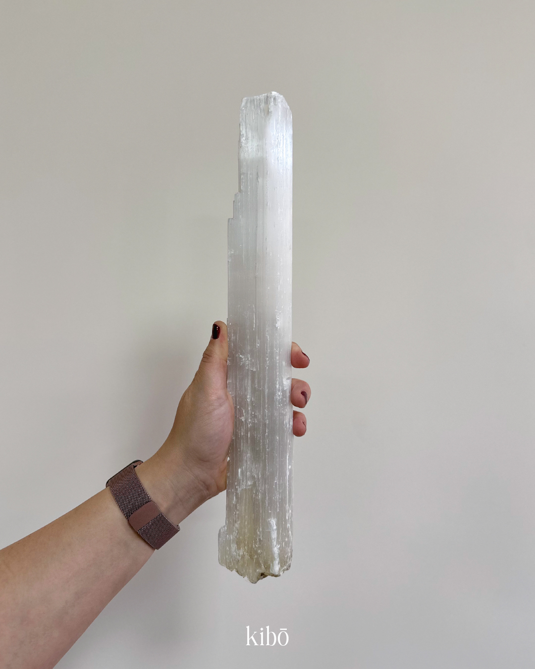 Long Raw Selenite Wand