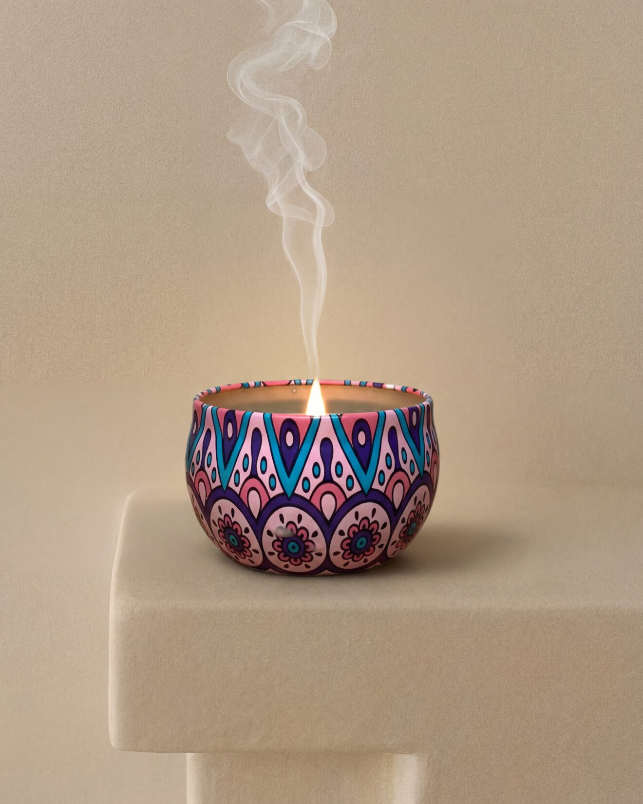 Mandala Mini Candle Set Of 4 Pieces