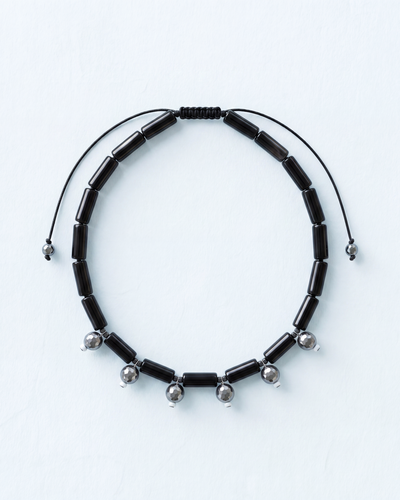 Agate & Hematite Drops Necklace