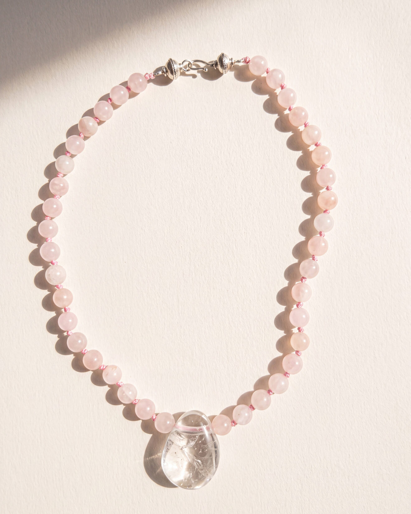 Aurora Necklace | Rose Quartz & Clear Quartz